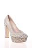 Damenmode Rose Sultan Full Pearl Stone Abendkleid Schuhe für Party
