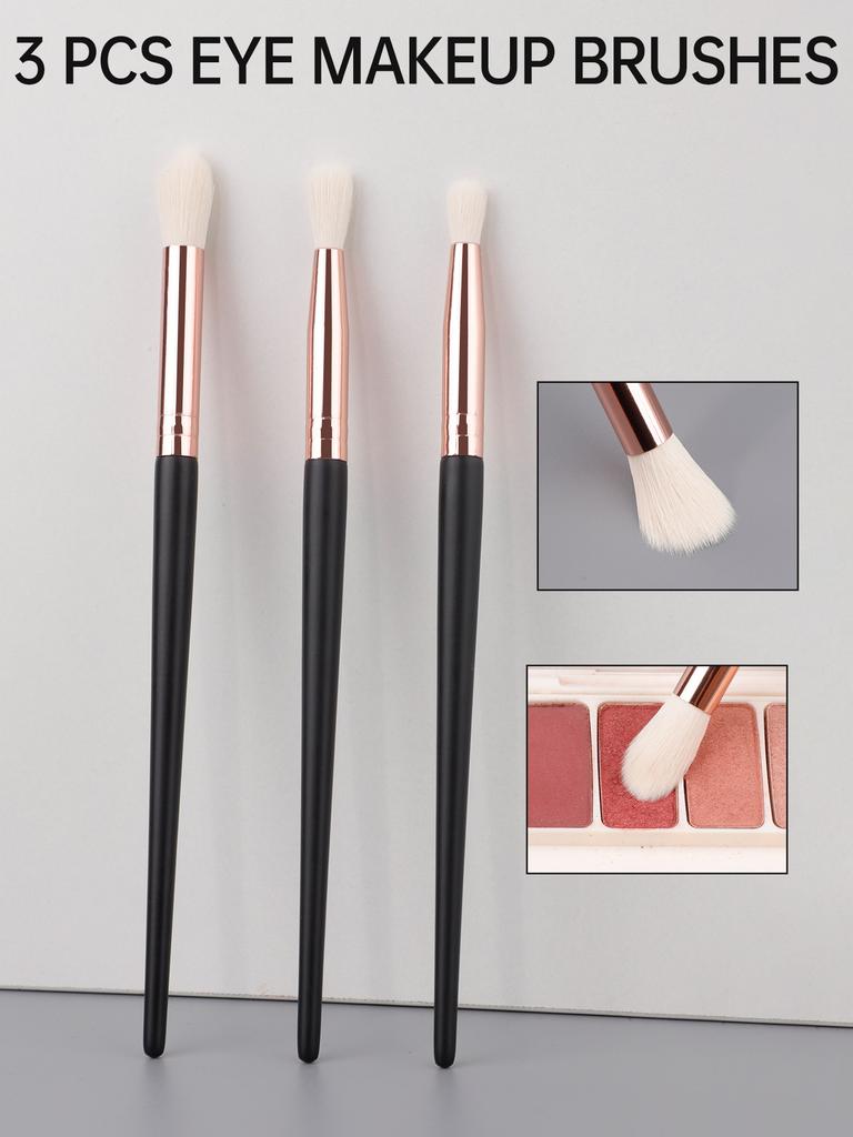 3pcs Eye Shadow Brushes Set Makeup Brushes Eye Shadow Highlighting Brushes High Quality Makeup Brushes