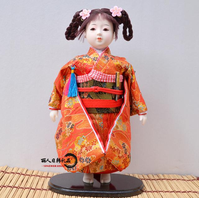 Retro Japanese geisha Doll Action figures Kimono Statue Figurines Ornaments for Home Room Hotel Desk Cabinets Decor Crafts Gift