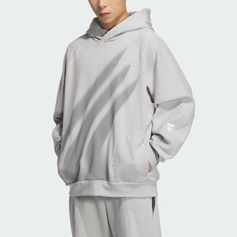 adidas Fustl P Gfx Hd Повсякденний Худі з довгим рукавом вільного крою для чоловіків Світло-сірий KA2459