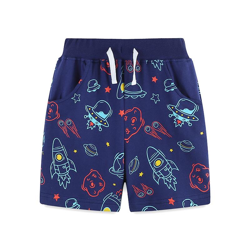 

Summer new children s pants boys cartoon printed shorts children s cotton sweatpants 7Y(125cm)