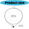 Edgy Dark Feminine Expression Adjustable Length Alloy Necklace Neckchain Featuring Edged Heart Detail for Concerts