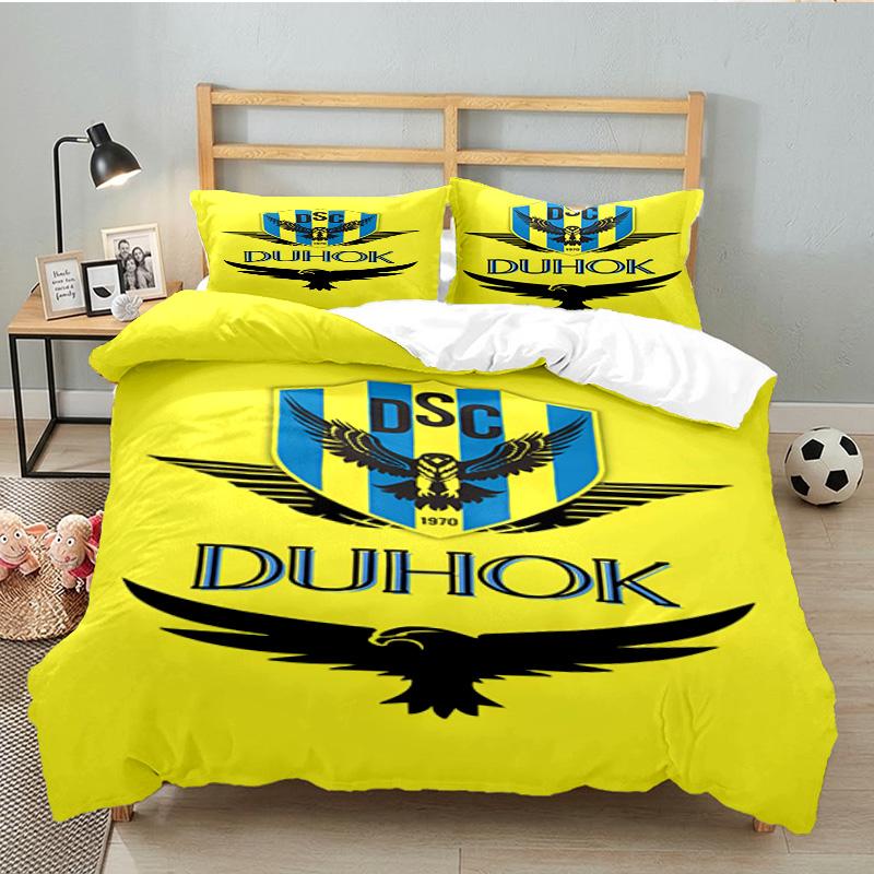 Duhok Dynamic Sports Emblem 3PCS Bedding set,Ideal for 1pc Duvet Cover And 2pcs Pillowcases Perfect for Fan gift,Ideal for Bedroom, Dormitory