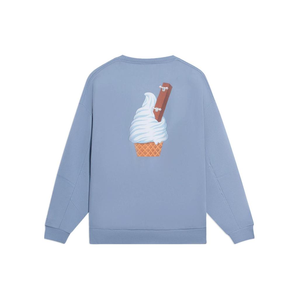 Li Ning Sweatshirt Unisex Soft Gray Blue AWDS911-1