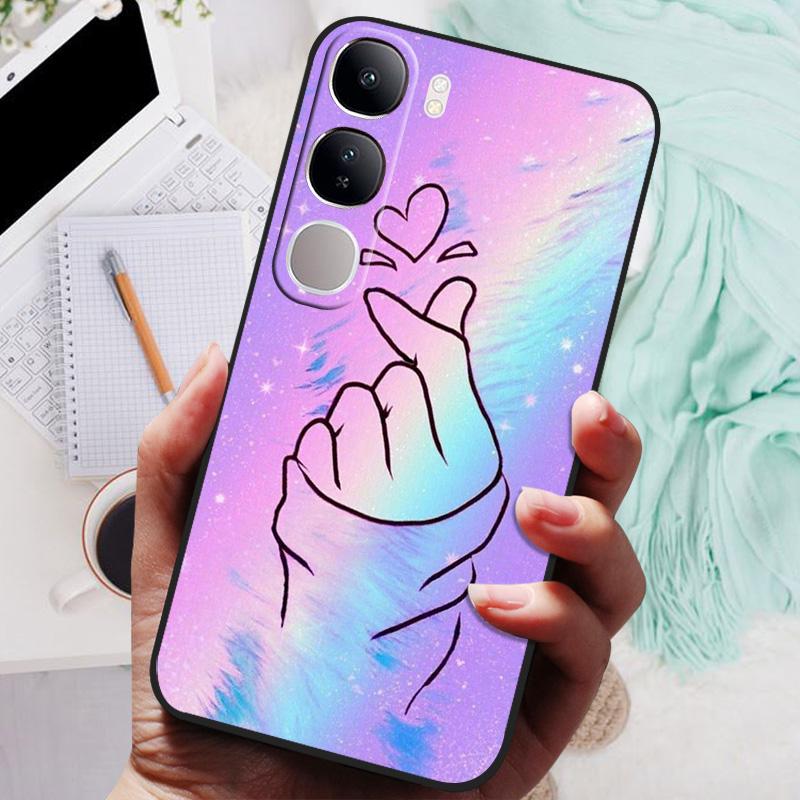 Vivo V40 Lite IDN V40SE Y200 Y300 Telefon Kılıfı Arka Kapak Moda Çiçek Kelebek Yumuşak TPU Kılıflar Vivo V 40 Lite V40 SE İçin