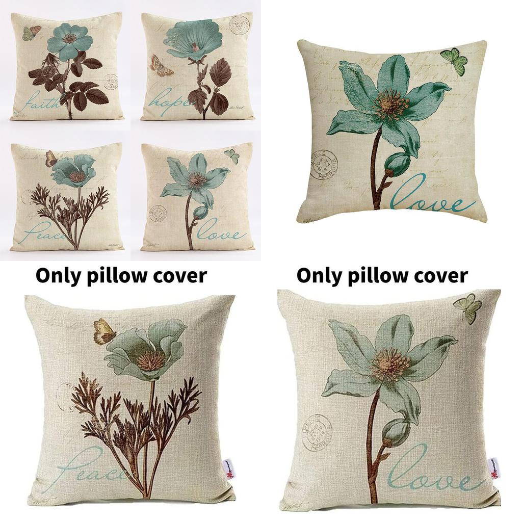 Floral Butterfly Pillowcase For Living Room Decor With Polyester Material For Home Use