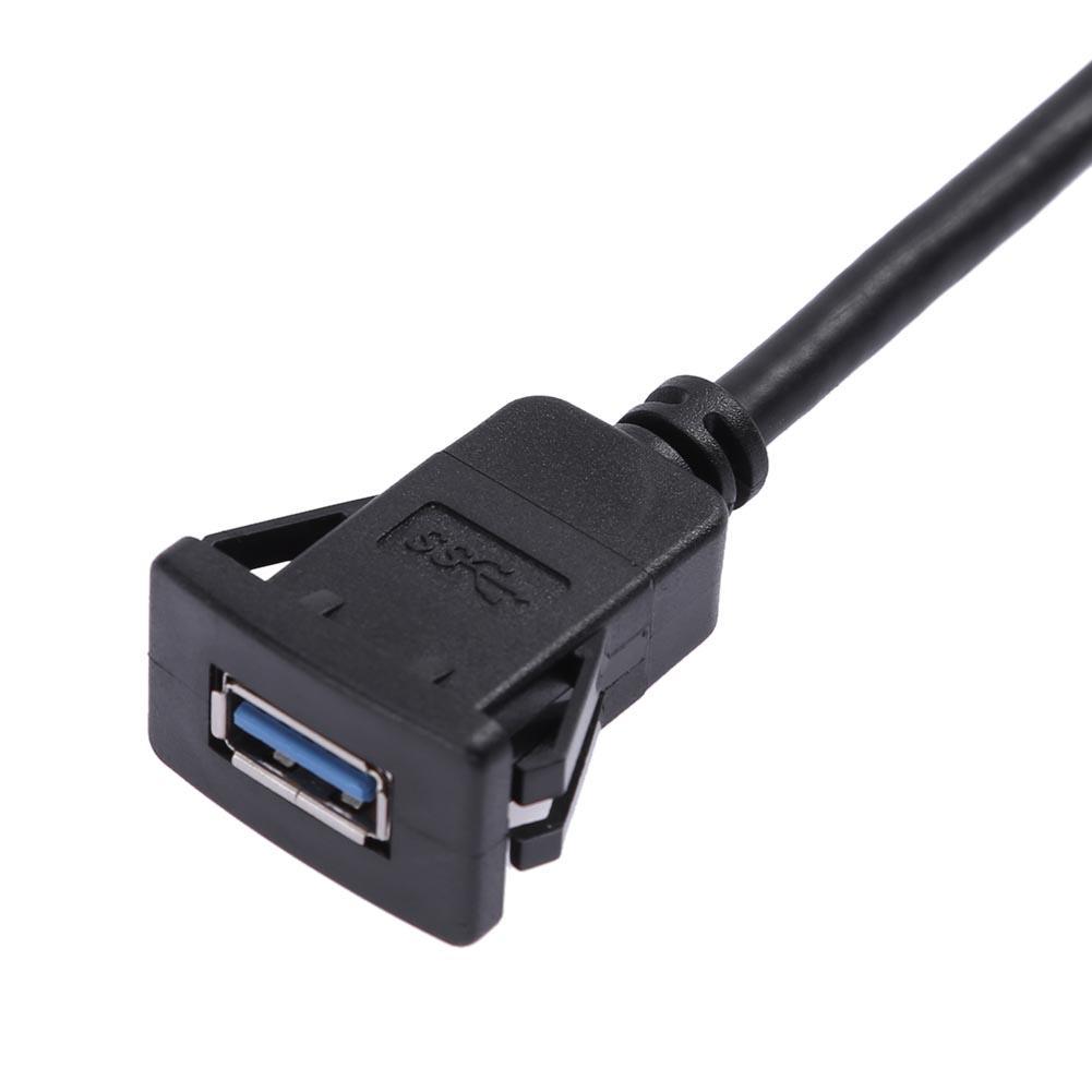1m/3.3ft Single Port USB Panel Flush Mount Cable USB3.0 A Male to USB3.0 A Female Car Mount Extension Cable 1m/3.3ft Single Port USB Panel Flush Mount Cable USB3.0 A Male to USB3.0 A Female Car Mount Extension Cable