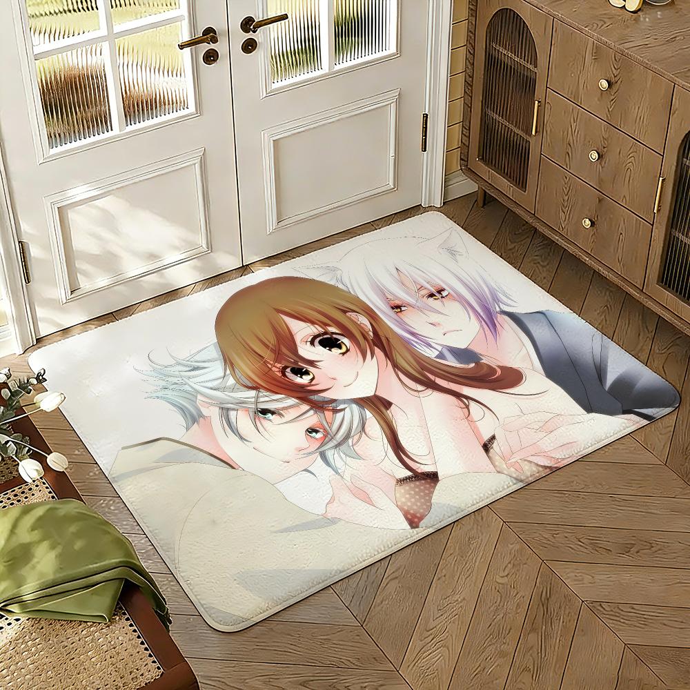 Kamisama Kiss Floor Mat Soft Thickened Absorbent Non-Slip Bedroom Living Room Door Mat Home Decor Flannel Rugs