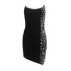 Women's Solid Color Rhinestone Sleeveless Bandage Mini Dress - New Fashion