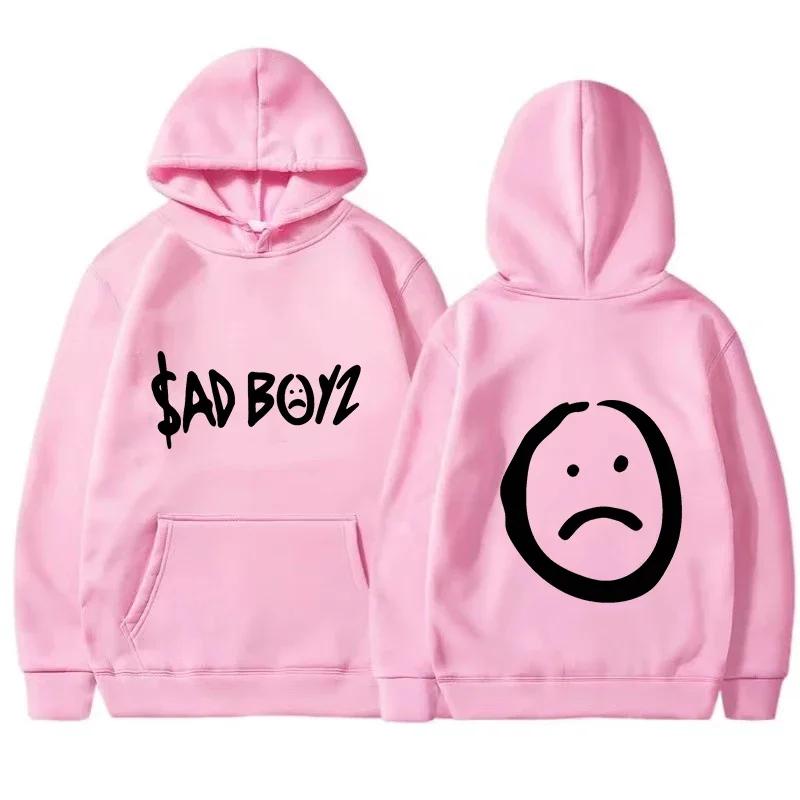 Autumn Winter Junior H Sad Boyz Printed Hoodie World Tour Merch Street Men's and Women's Hoodie Hip Hop Warm Hoodie