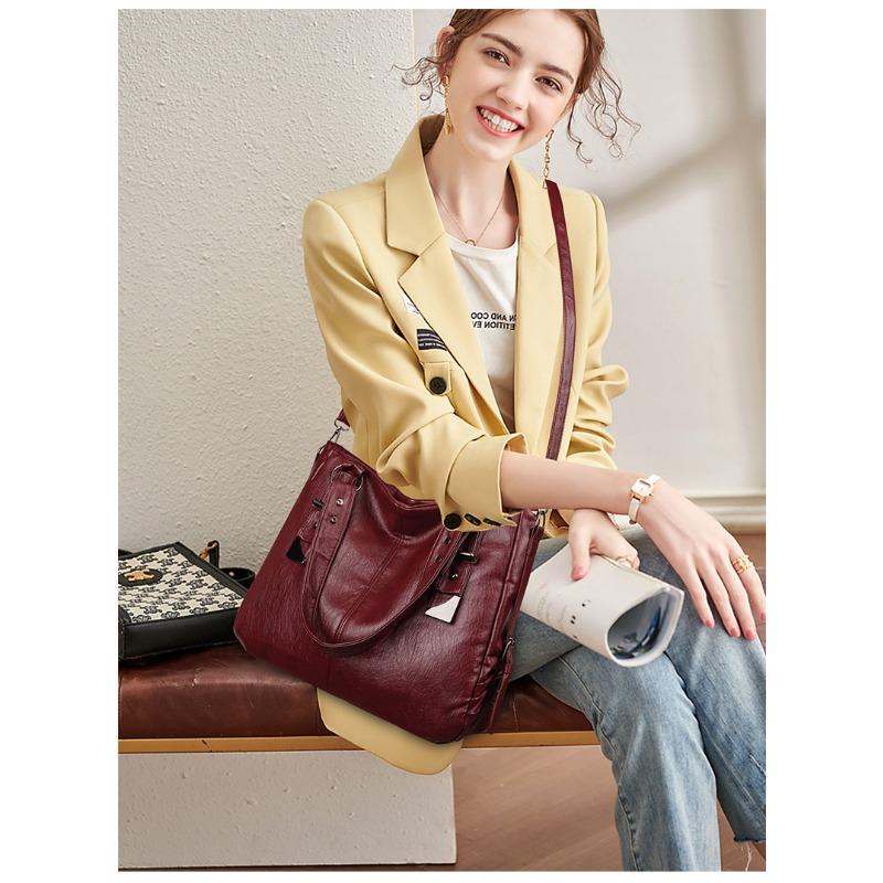 New Fashion Portable Tote Bag PU Shoulder Bag Messenger Bag