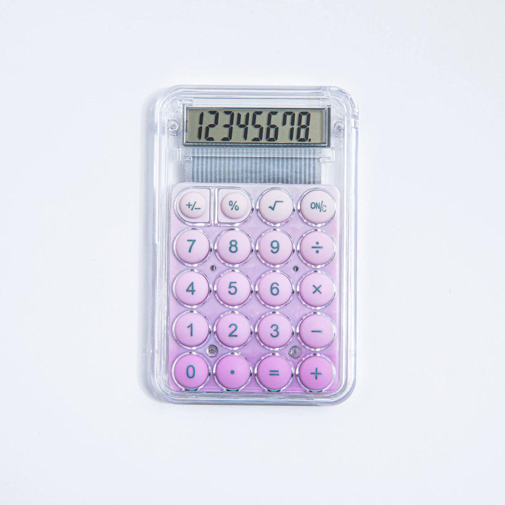 Calculator Student Cute High Value Calculator Small Portable Transparent Candy Color Calculator