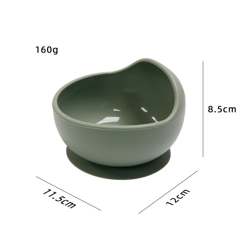 

Силиконовая присоска для кормления детей - нескользящая с крышкой зелёный