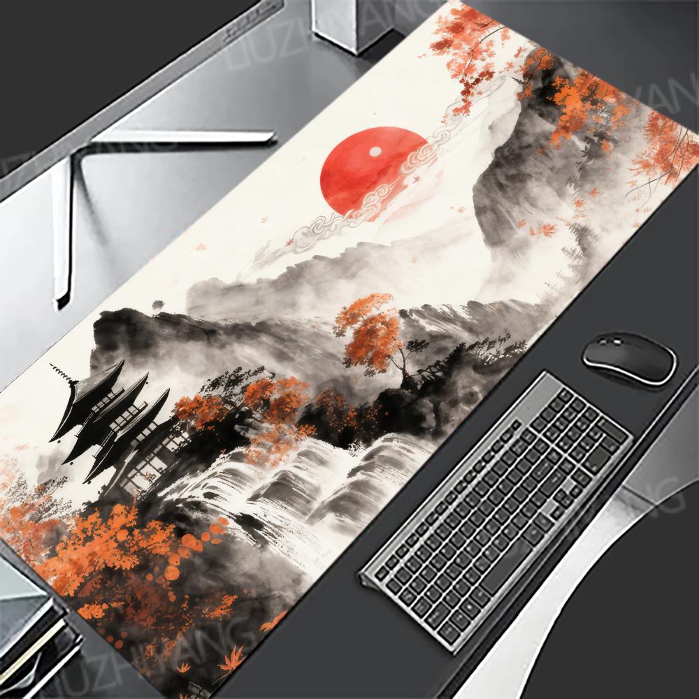 Japan Moon Landscape Mouse Pad Rubber Anti-slip Keyboard Table Mats Large Gaming Office Mousepads XXL Game Laptop Long Desk Pads