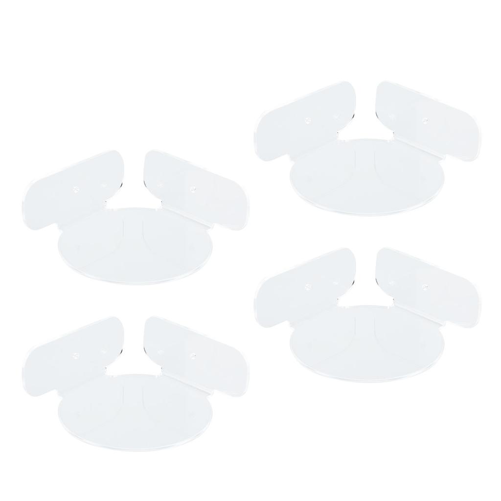 4Pcs Mini Circular Corner Shelf Space Saving Universal Wall Mount Floating Corner Shelf for Security Camera Baby