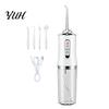 Irrigateur buccal rechargeable, jet dentaire électrique sans fil, 3 niveaux pour le nettoyage des dents avec 4 embouts de jet, Flosser