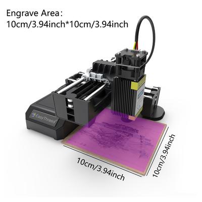 Easythreed ETLR001 Mini Lazer Gravür Makinesi 0.5W Mavi Lazer Gücü APP Kablosuz Kontrol BT ve USB