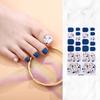 22Tips Baking Free Toe Nail Sticker Spring Glitter Flowers Full Cover Toenail Polish Strips Adhesive DIY Foot Decals