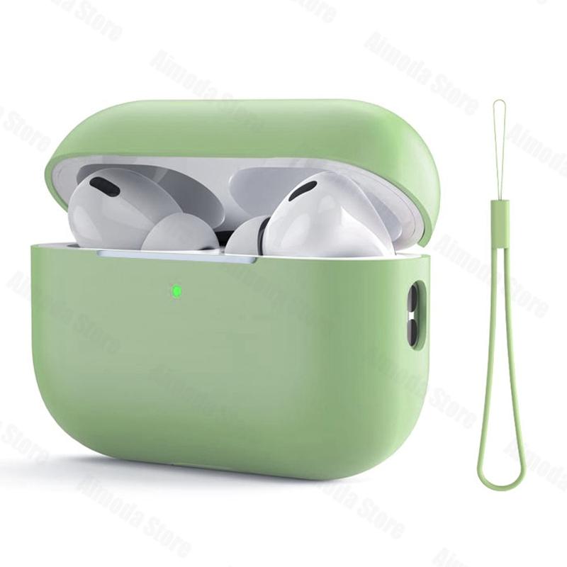 Case For Airpods Pro 2 Silicone Solid Wireless Headphone Cover For Apple Air Pod Pro2 2nd Generation Protective Shell