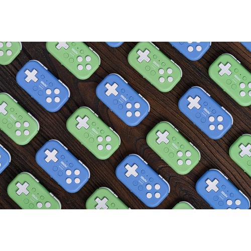 8BitDo Micro Bluetooth Gamepad Pocket Size Mini Controller for Switch, Android, Raspberry Pi, Supports Keyboard Mode (Blue)