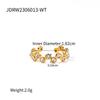 Wholesale Twisted Link Chain Open Rings Stainless Steel Jewelry  Gold Plated Adjustable Finger Rings For Women Party Gift