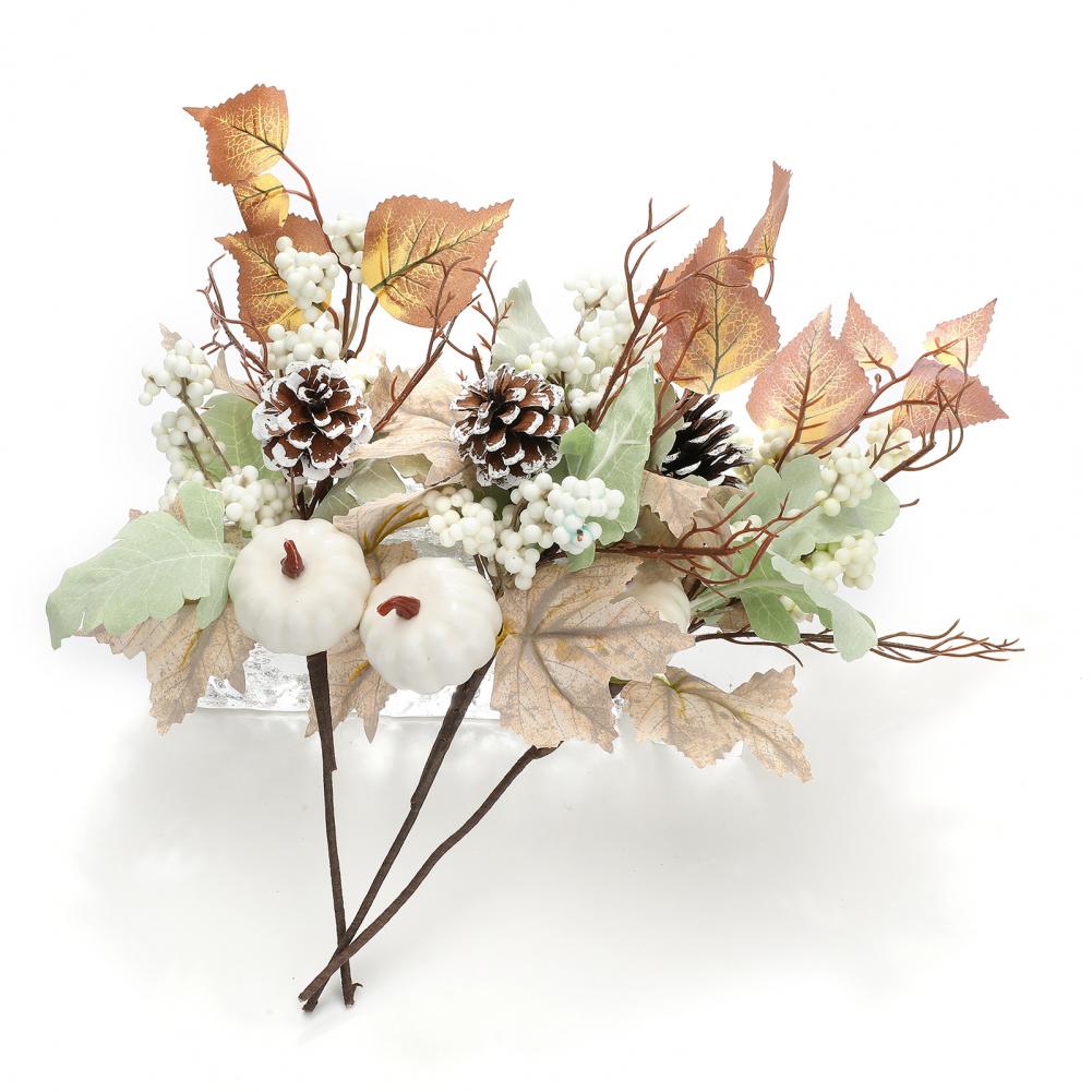 Faux Maple Leaves Autumn Themed Decoration Vibrant Artificial Maple Leaves Branches for Fall Decor Realistic Looking for Flower