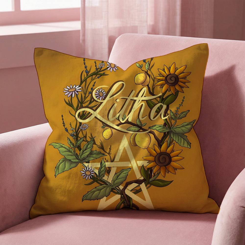 Midsummer Festival Cushion Cover Multi-Scene Pillow Cover for Home & Car - Reversible, Soft & Durable for Daily Use