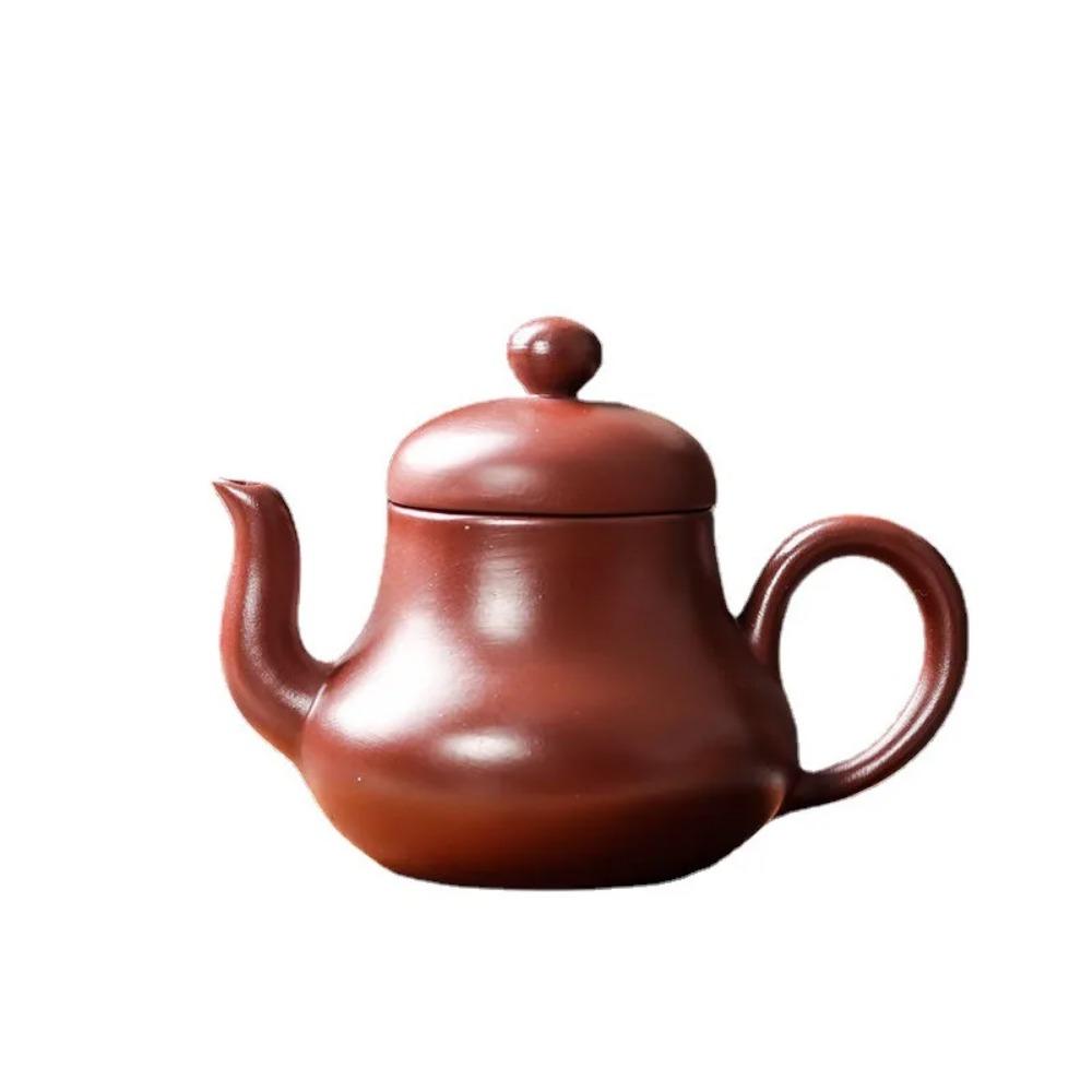 130cc Yixing Purple Clay Teapots Famous Artists Handmade Pear-shaped Small Capacity Tea Pot Kettle Chinese Zisha Tea Set Teaware