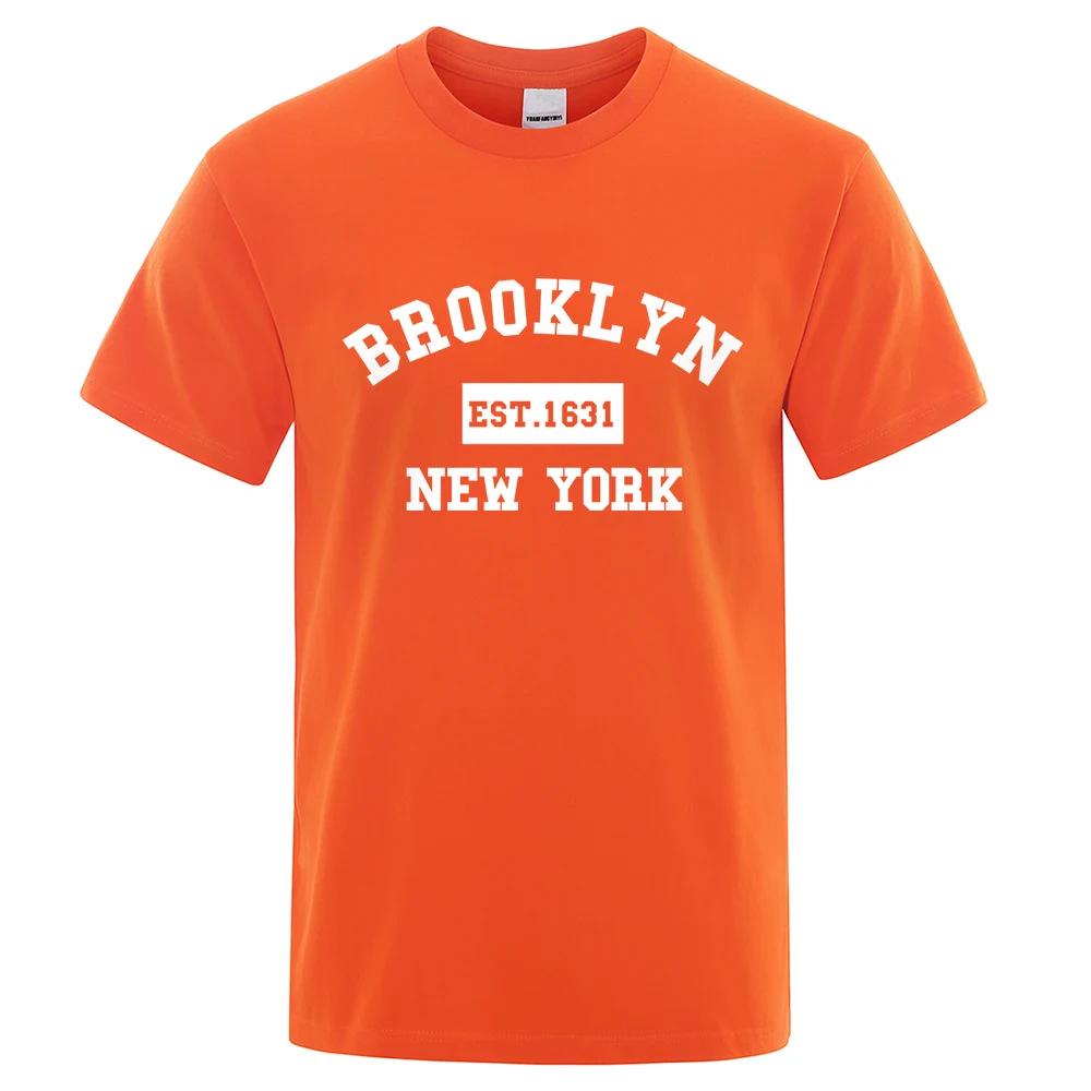Brooklyn East 1631 New York Men's Casual Cotton Summer T-Shirt