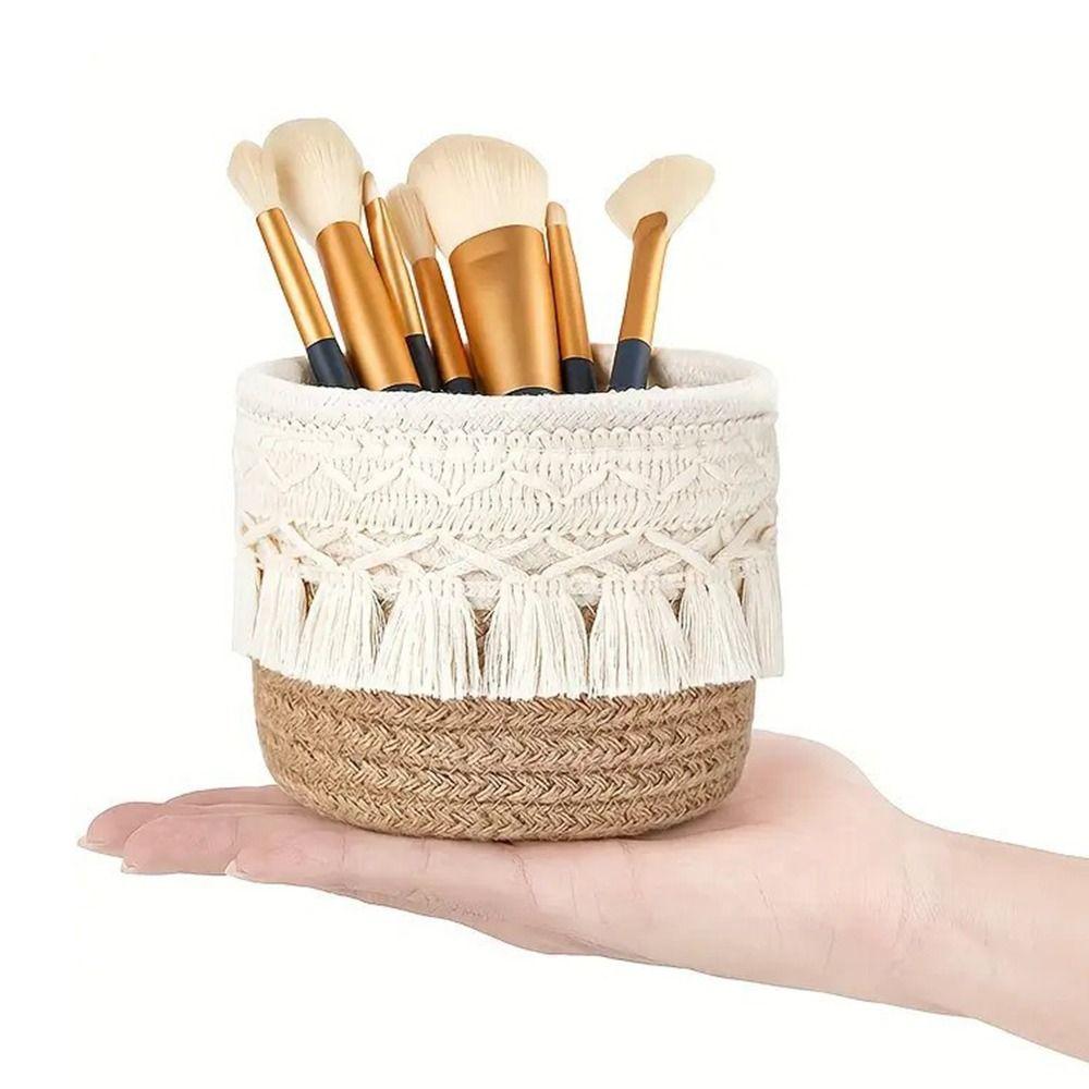 Cotton Rope Desktop Storage Basket White Coffee Snacks Box Home Decoration