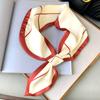 Women Skinny Neck Scarf  Luxury Brand Shawls Wraps Black Pink Small Office Hairband Neckerchief Foulard Scarves Ladies