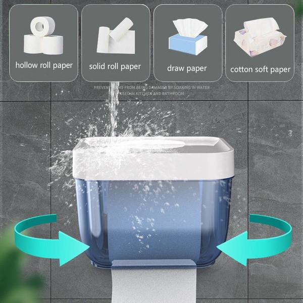 Toalettpapirholder Tissue Box Vanntett Mobiltelefon Oppbevaring Toalettpapir Oppbevaringsstativ Bad
