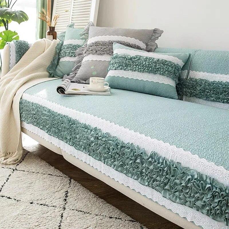 

Non-slip Sofa Cover Solid Cotton Couch Cover Modern Furniture Slipcover for Living Room Home Decoration 70x70cm 1pcs