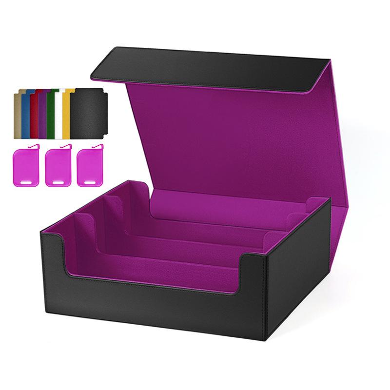 100+ Trading Card Deck Box PU Leather Gathering Card Toy W/ Magnetic Closure Game Cards Storage Game Card Case Protector