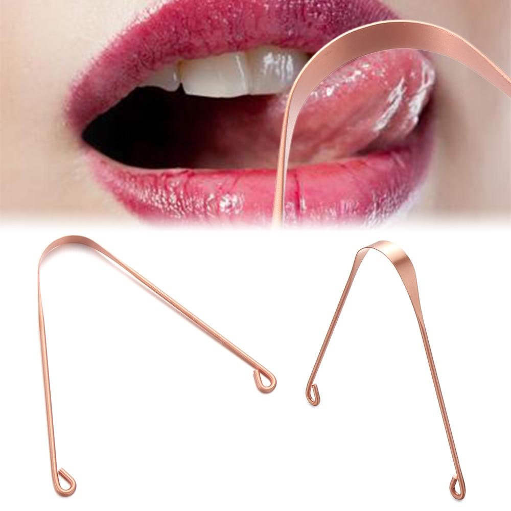 New Copper Tongue Scraper Cleaner Dental Cleaning Fresh Breath Bad ...