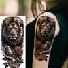 1 Foglio Tatuaggi Temporanei Creativi Cool Leone Lupo Aquila Per Uomini Donne Adulti, Tatuaggi Finti Temporanei Impermeabili a Lunga Durata
