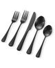 VEVOR 30-Piece Black Silverware Set, Food-Grade Stainless Steel Flatware Utensils for 6, Mirror Finished Cutlery Set
