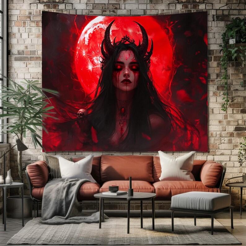 Gothic Blood Goddess tapestry 75x100 чёрный