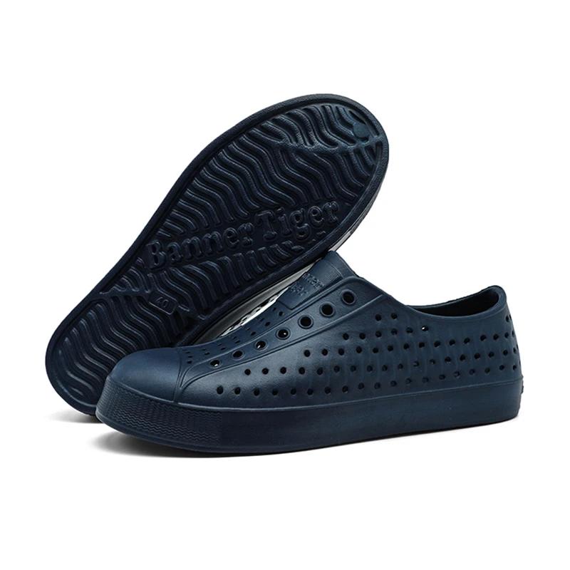 Scarpe con Fori Semplici e Comode a Colore Uniforme Estive Traspiranti Cave Casual Scarpe da Esterno Quotidiane Sandali Antiscivolo