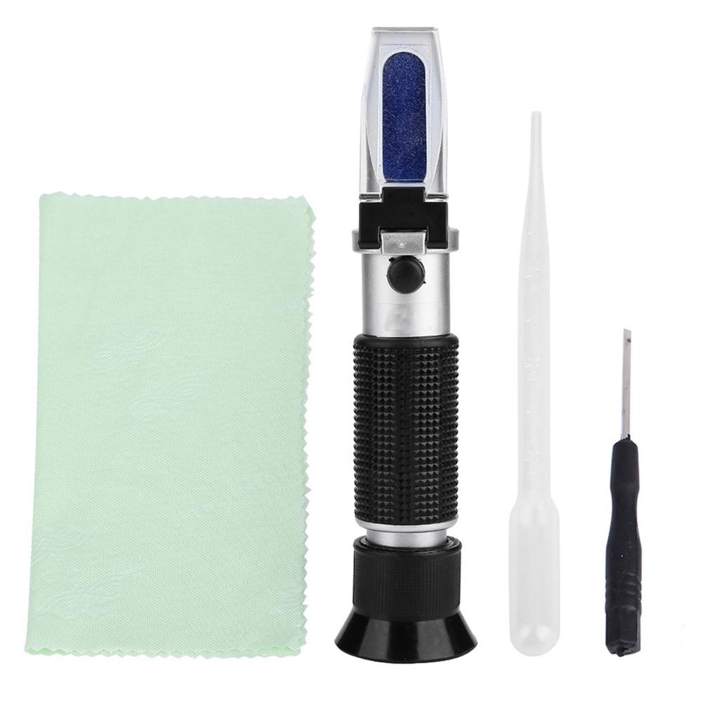 RZ120 Handheld Brix Refractometer Sugar Tester for Beer Wine Fruit Juice 0 32percent  ATC