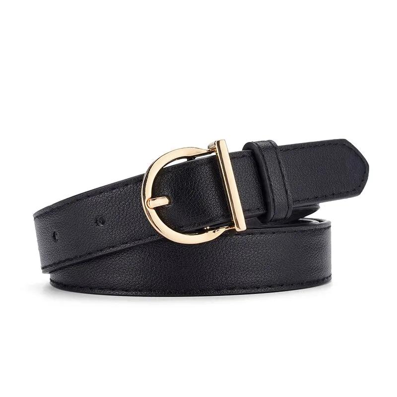 Damengürtel, modischer Gürtel mit Dornschließe, dünner Gürtel, echter Luxus-Gürtel, weicher Gürtel für Damen mit Cargohose, Jeans, winddichter Gürtel, PU-Ledergürtel