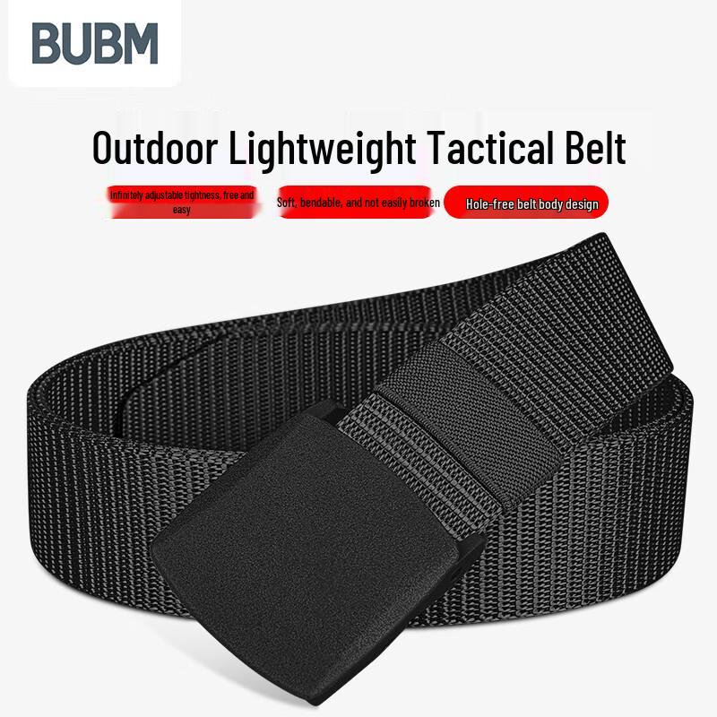 Biyoumei Men s Automatic Buckle Woven Nylon Belt 120cm