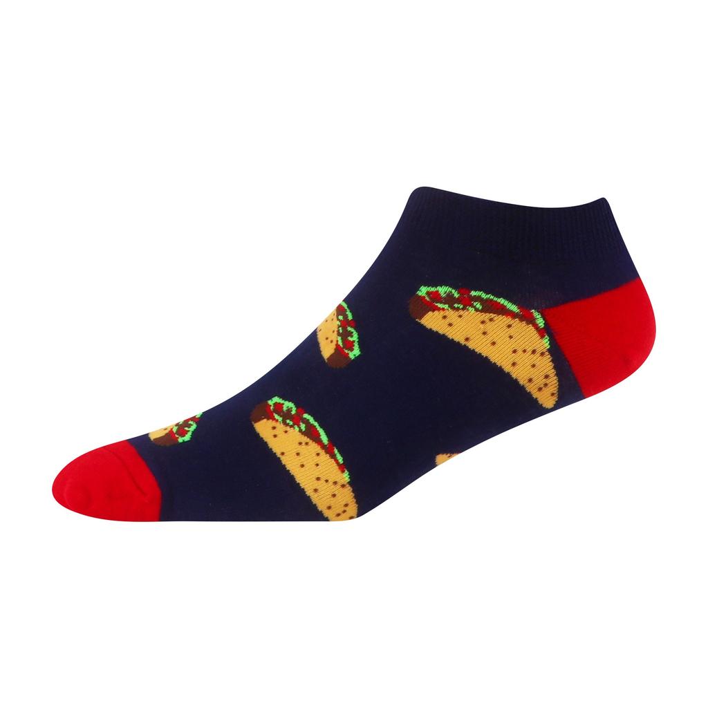 Neuheit Mode Bunt Lässige Herrensocken Knöchel Kurze Socken Harajuku Karomuster Essen Baumwolle Glücklich Lustig Damen Socken