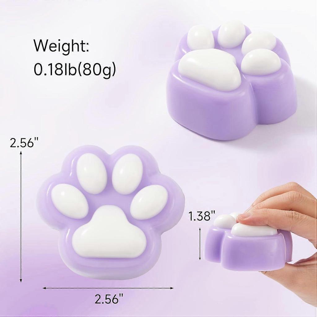 4Pcs Taba Stress Relief Squishy Toys Cat Paw, Cute Kawaii Paw Sensory Squeeze Toys, Handmade Ultra Soft Animal Squishies Toys, Party Favors Squishy Fi