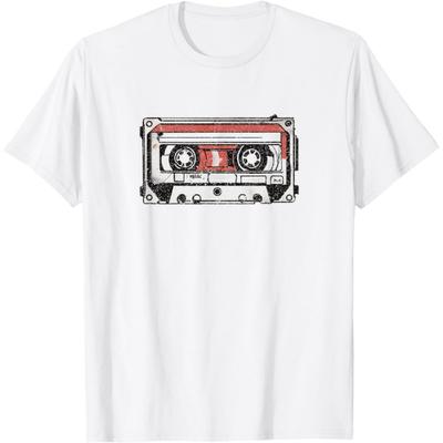 HUYHSD 80s 90s Nostalgic Retro Cassette Tape Throwback-Memories T-Shirt