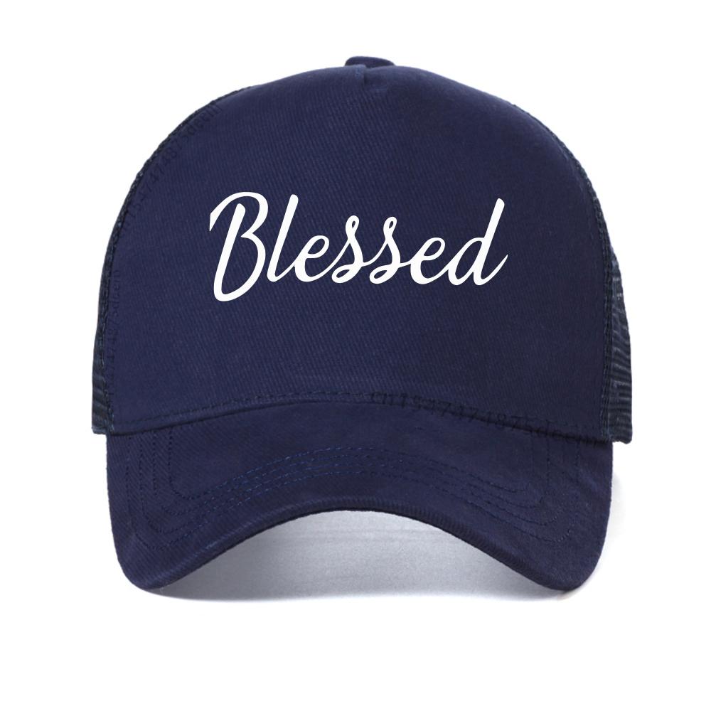 BLESSED čepice Unisex Síťované Baseballové Čepice Letní Venkovní Nastavitelné Ležérní Čepice Hip Hop Čepice Sluneční Čepice Módní Snapback Čepice