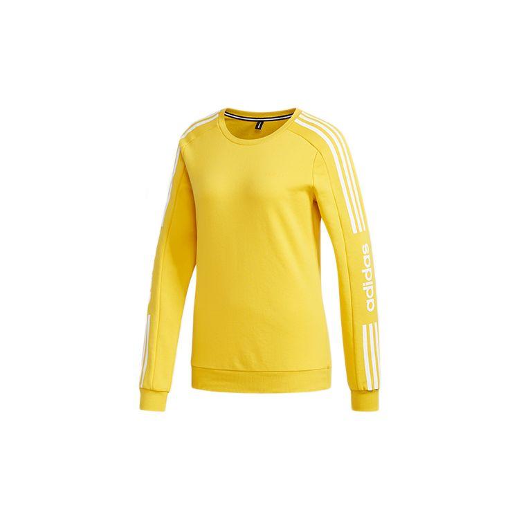 

Adidas Neo Повседневный пуловер с круглым вырезом Женские топы Желтый GD1622
