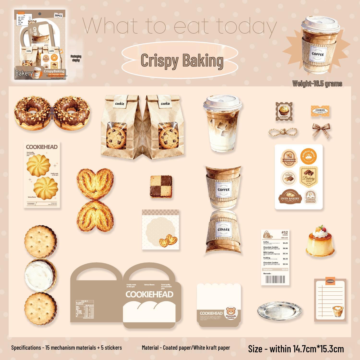Yuxian DIY 3D Creative Retro Food Decor Journal Kit