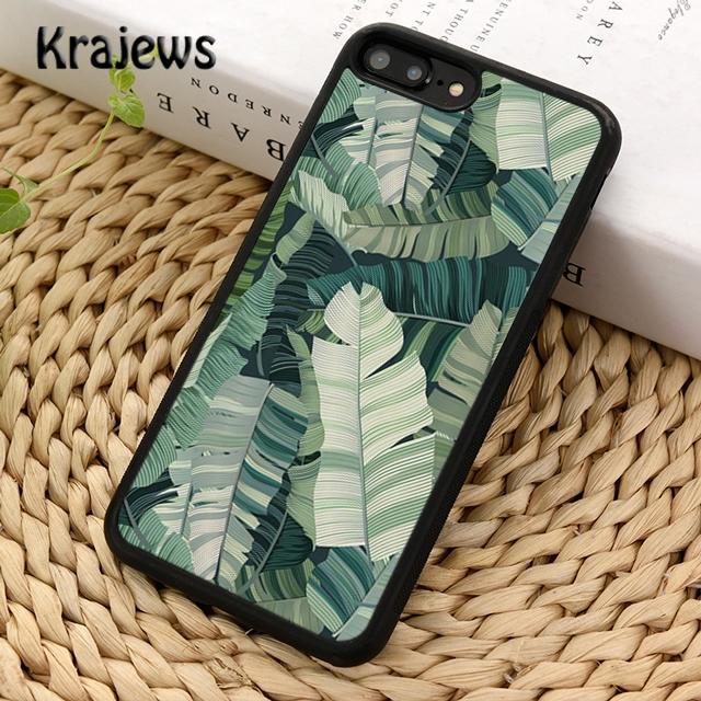 Krajews Tropical leaves Banana Leaf Phone Case Cover For IPhone 18 17 Air 16 15 14 plus 11 12 13 pro max coque Fundas