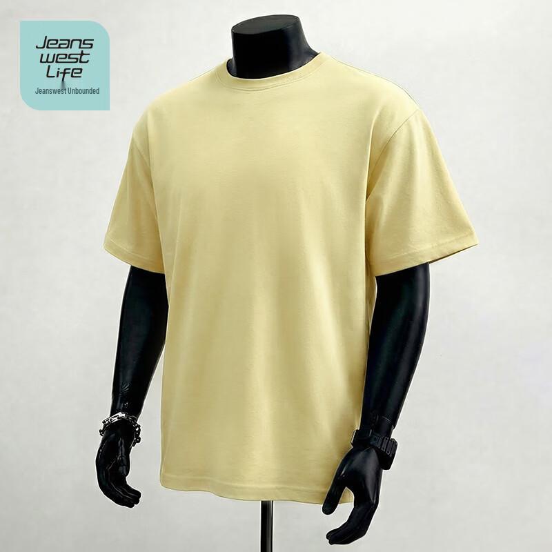 JEANSWEST LIFE Мужская летняя повседневная футболка из чистого хлопка M